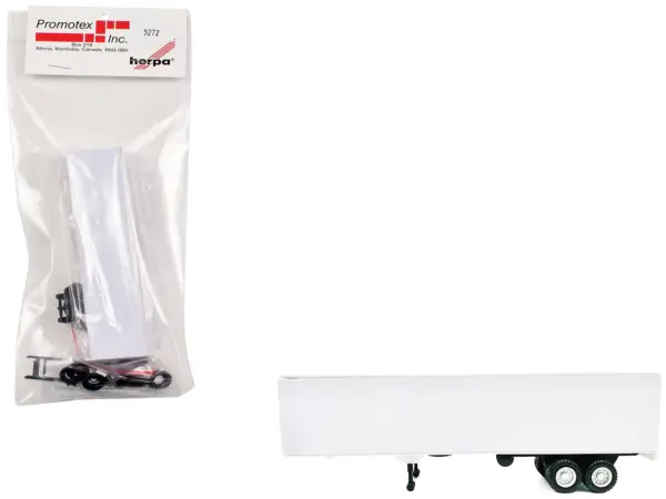40ft Dry Van Trailer White 1/87 (HO) Plastic Model by Promotex #1