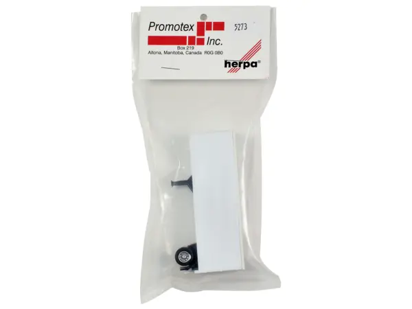 27ft Single-Axle Trailer (No Converter Dolly) White 1/87 (HO) Plastic Model by Promotex #3