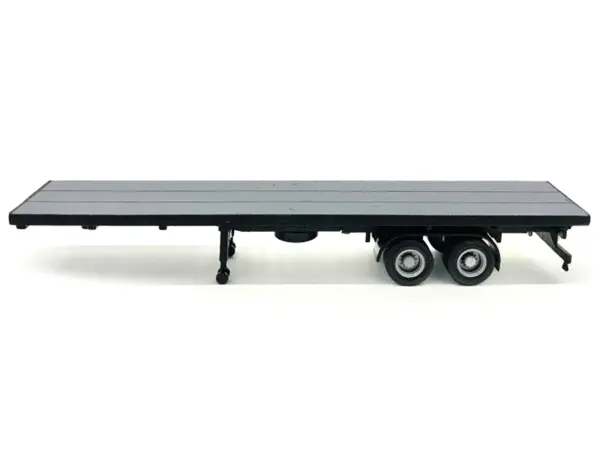 40ft Flatbed Trailer Gray Top 1/87 (HO) Plastic Model by Promotex #2