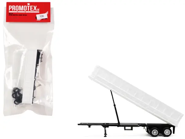 36ft Gravel Trailer White 1/87 (HO) Plastic Model by Promotex #1