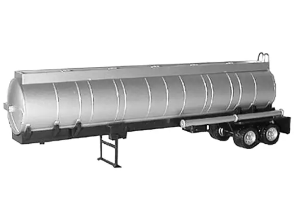 Chemical Tanker Trailer Silver 1/87 (HO) Plastic Model by Promotex #2