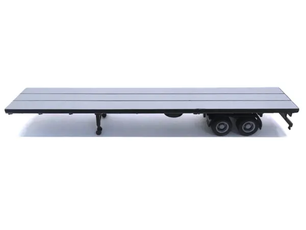48ft Flatbed Trailer Gray Top 1/87 (HO) Plastic Model by Promotex #2