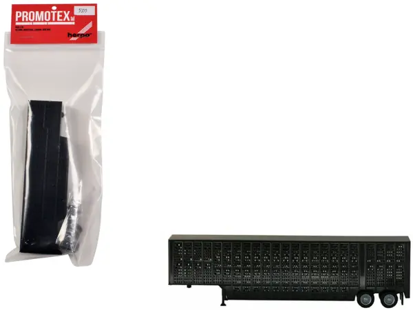 Livestock Trailer Black 1/87 (HO) Plastic Model by Promotex #1