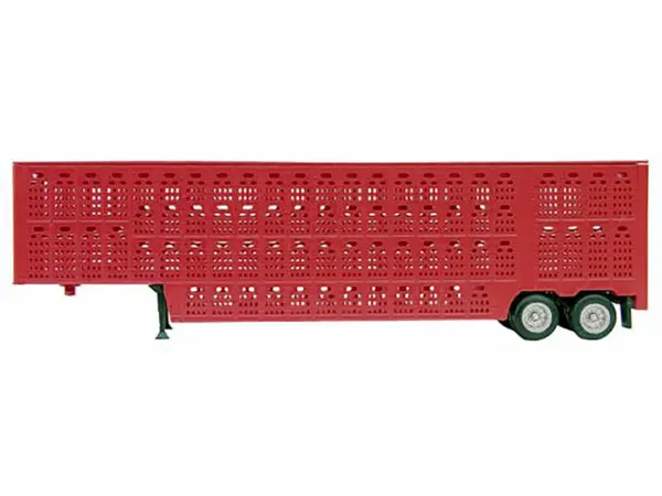 Livestock Trailer Red 1/87 (HO) Plastic Model by Promotex #2