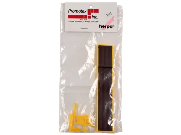 2-Axle Step Deck Equipment Trailer with Ramps Yellow 1/87 (HO) Plastic Model by Promotex #3