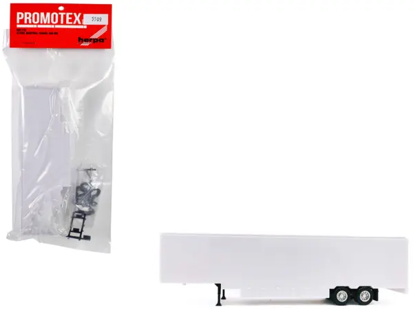 48ft Moving Van Trailer Light Gray 1/87 (HO) Plastic Model by Promotex #1
