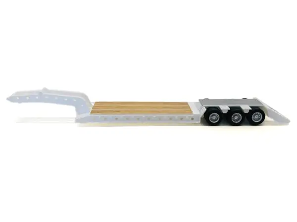 3-Axle Heavy Equipment Lowboy Trailer White 1/87 (HO) Plastic Model by Promotex #2