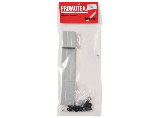 3-Axle Double-Drop Flatbed Trailer Silver Top 1/87 (HO) Plastic Model by Promotex #3