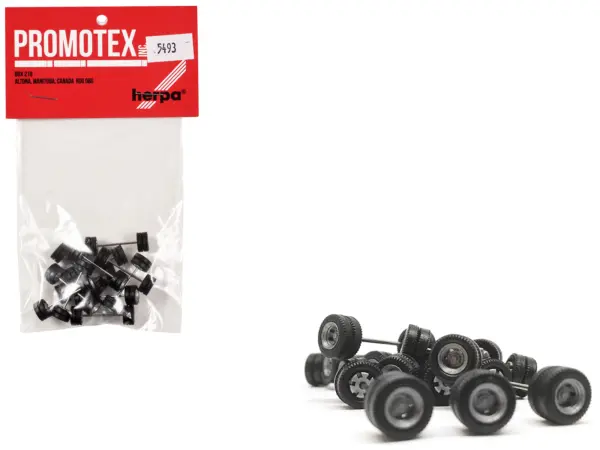 Goldhofer Trailer Wheelsets (12 Sets) 1/87 (HO) Plastic Model by Promotex #1