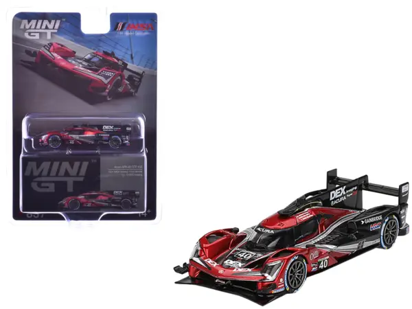Acura ARX-06 GTP #40 Louis Deletraz - Colton Herta - Jordan Taylor "Wayne Taylor Racing with Andretti" Winner IMSA "12 Hours of Sebring" (2024) Limited Edition 1/64 Diecast Model Car by Mini GT #1