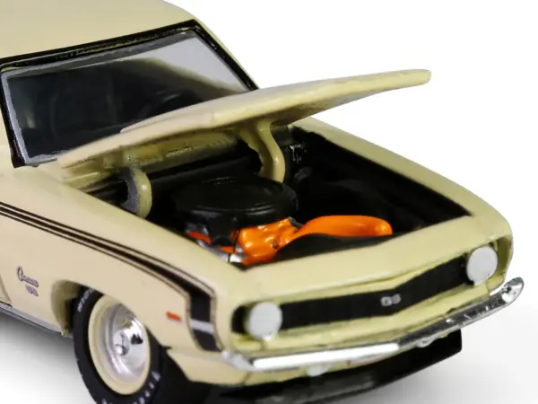 1969 Chevrolet Camaro SS 396 Butternut Yellow with Black Stripes "Barrett-Jackson" Series 15 1/64 Diecast Model Car by Greenlight #2