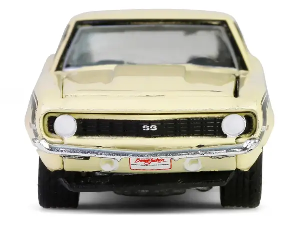 1969 Chevrolet Camaro SS 396 Butternut Yellow with Black Stripes "Barrett-Jackson" Series 15 1/64 Diecast Model Car by Greenlight #5