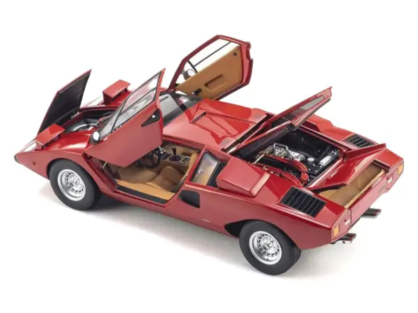Lamborghini Countach LP 400 Red 1/18 Diecast Model Car by Kyosho #2