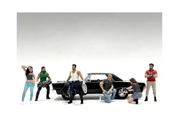 "Muscle Mechanics" 6 piece Figure Set for 1/24 Scale Models by American Diorama #1
