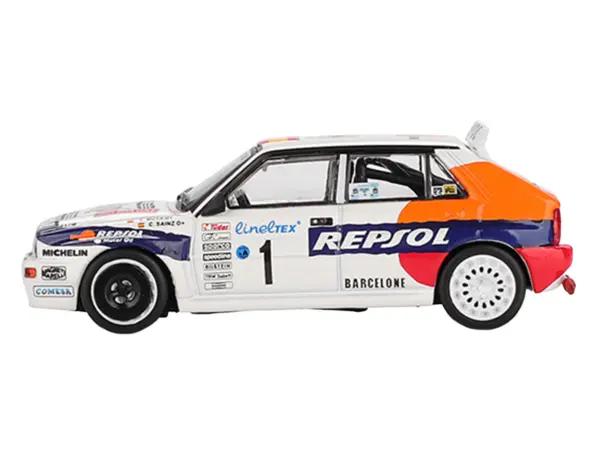 Lancia Delta HF Integrale Evoluzione #1 Carlos Sainz - Luis Moya "Rallye Monte-Carlo" (1993) Limited Edition 1/64 Diecast Model Car by Mini GT #2