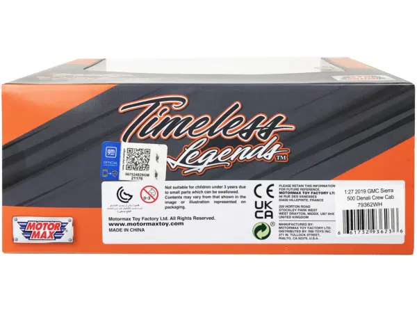 2019 GMC Sierra 1500 Denali Crew Cab Pickup Truck with Sunroof White "Timeless Legends" Series 1/24-1/27 Diecast Model Car by Motormax #3