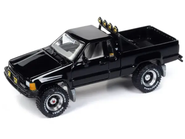 1985 Toyota SR5 Pickup Truck Black "Mystery Matinee" Movie Pop Culture 2024 Release 1 1/64 Diecast Model Car by Johnny Lightning #2