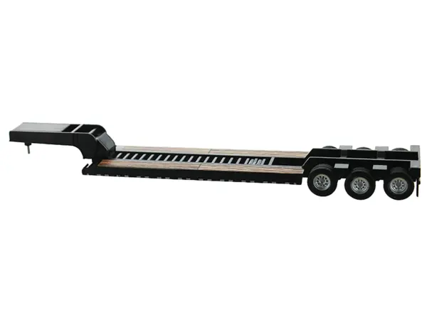 Low Boy Flatbed Trailer Black 1/87 (HO) Plastic Model Car by HO Logistics #2