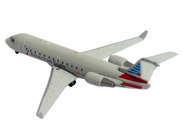 Bombardier CRJ200 Commercial Aircraft "American Eagle - Air Wisconsin" (N420AW) Gray with Red and Blue Tail 1/400 Diecast Model Airplane by GeminiJets #3