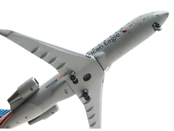 Bombardier CRJ200 Commercial Aircraft "American Eagle - Air Wisconsin" (N420AW) Gray with Red and Blue Tail 1/400 Diecast Model Airplane by GeminiJets #4
