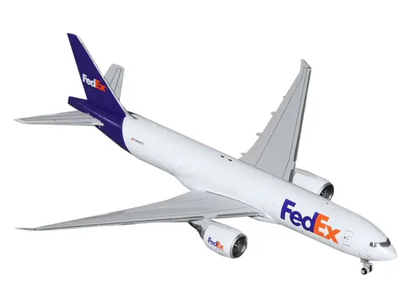 Boeing 777F Commercial Aircraft "FedEx (Federal Express)" (N895FD) White with Purple Tail 1/400 Diecast Model Airplane by GeminiJets #2