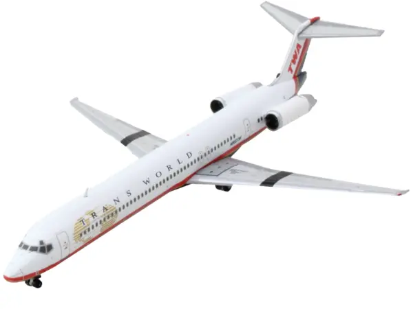 McDonnell Douglas MD-82 Commercial Aircraft "Trans World Airlines" White with Red Stripes 1/400 Diecast Model Airplane by GeminiJets #3