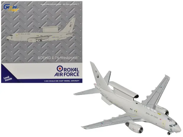 Boeing E-7A Wedgetail Aircraft "Royal Air Force" (WT001) Gray "Gemini Macs" Series 1/400 Diecast Model by GeminiJets #1