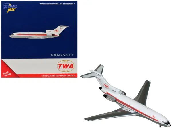 Boeing 727-100 Commercial Aircraft "Trans World Airlines" (N851TW) White with Red Stripes 1/400 Diecast Model by GeminiJets #1