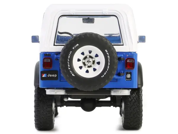 1978 Jeep CJ-7 Renegade Captain Blue Metallic with White Top "Artisan Collection" Series 1/18 Diecast Model Car by Greenlight #5