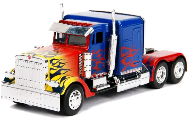 Optimus Prime Truck with Robot on Chassis from "Transformers" Movie "Hollywood Rides" Series 1/32 Diecast Model by Jada #3