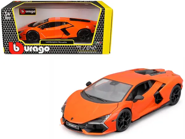 Lamborghini Revuelto Orange "Italian Design" Series 1/24 Diecast Model Car by Bburago #1