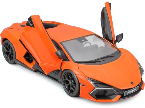Lamborghini Revuelto Orange "Italian Design" Series 1/24 Diecast Model Car by Bburago #2