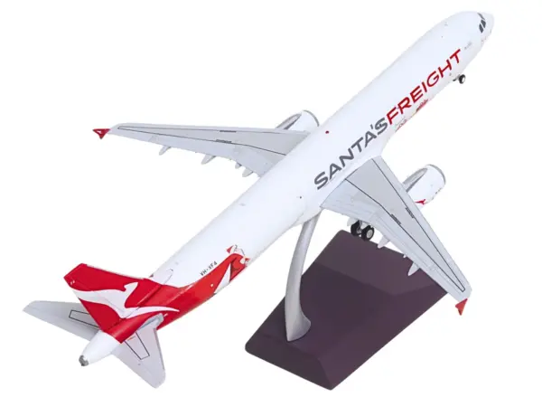 Airbus A321P2F Commercial Aircraft "Qantas Freight - Santa’s Freight" (VH-XF4) White with Graphics and Red Tail "Gemini 200" Series 1/200 Diecast Model by GeminiJets #3