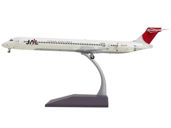 McDonnell Douglas MD-90 Commercial Aircraft "Japan Airlines" (JA002D) White with Red Tail "Gemini 200" Series 1/200 Diecast Model by GeminiJets #2