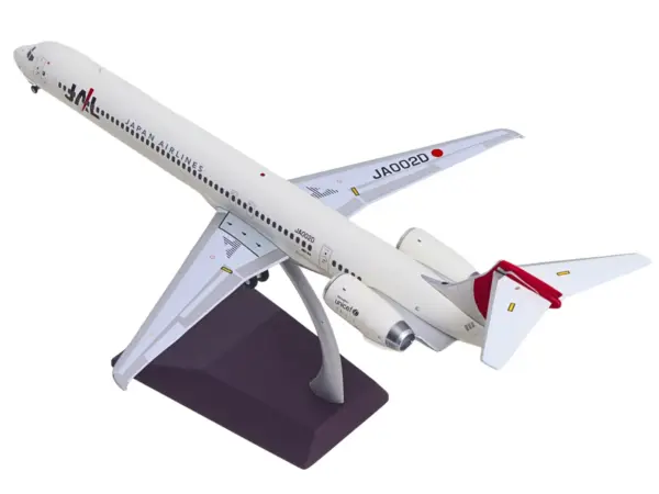 McDonnell Douglas MD-90 Commercial Aircraft "Japan Airlines" (JA002D) White with Red Tail "Gemini 200" Series 1/200 Diecast Model by GeminiJets #3