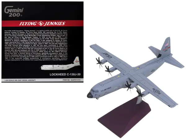 Lockheed C-130J-30 Super Hercules Transport Aircraft "05-8158 Flying Jennies 815th Airlift Squadron Keesler Air Force Base" United States Air Force "Gemini 200" Series 1/200 Diecast Model by GeminiJets #1