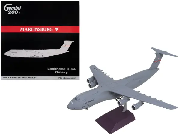 Lockheed C-5A Galaxy Transport Aircraft "68-0222 Martinsburg West Virginia Air National Guard" United States Air Force "Gemini 200" Series 1/200 Diecast Model by GeminiJets #1