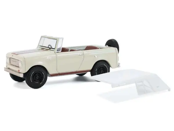 1967 International Scout 800 Sportop Cream with Brown Stripes and White Top "All Terrain" Series 17 1/64 Diecast Model Car by Greenlight #2