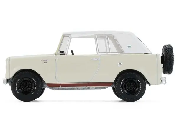 1967 International Scout 800 Sportop Cream with Brown Stripes and White Top "All Terrain" Series 17 1/64 Diecast Model Car by Greenlight #3