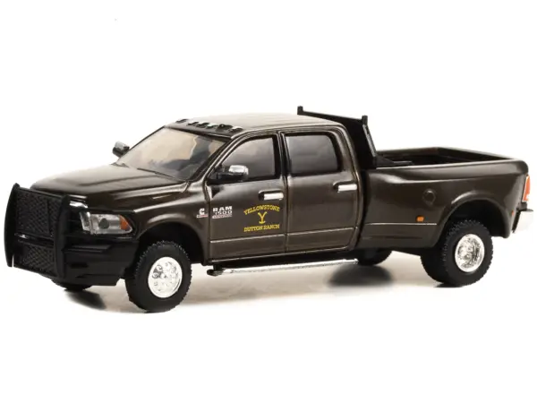 2017 Ram 3500 Laramie Dually Pickup Truck Brown Metallic "John Dutton - Yellowstone Dutton Ranch" "Yellowstone" (2018-Current) TV Series "Hollywood Series" Release 38 1/64 Diecast Model Car by Greenlight #2