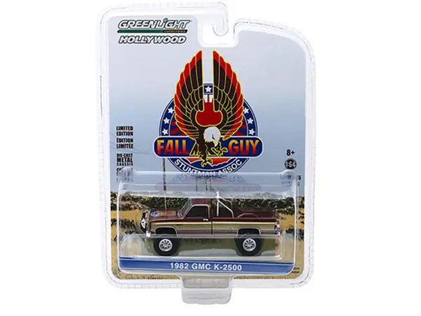 1982 GMC K-2500 Pickup Truck Brown Metallic with Gold Stripes "Fall Guy Stuntman Association" "The Fall Guy" (1981-1986) TV Series "Hollywood Series" Release 26 1/64 Diecast Model Car by Greenlight #3