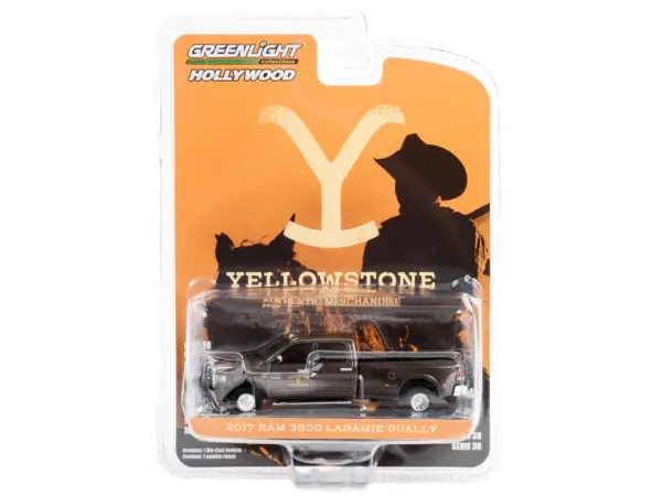 2017 Ram 3500 Laramie Dually Pickup Truck Brown Metallic "John Dutton - Yellowstone Dutton Ranch" "Yellowstone" (2018-Current) TV Series "Hollywood Series" Release 38 1/64 Diecast Model Car by Greenlight #3