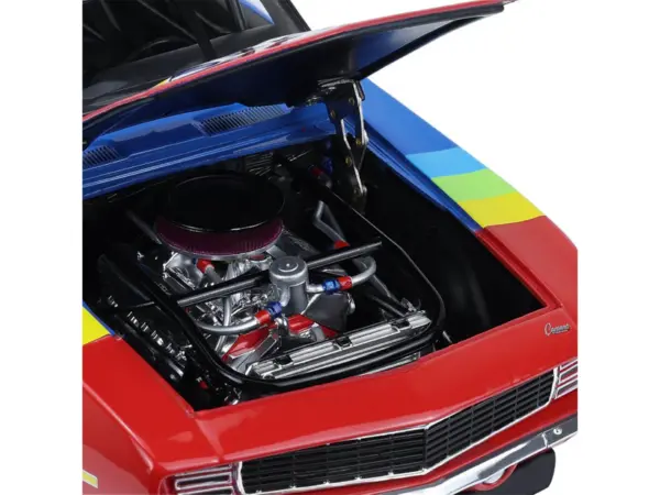 1969 Chevrolet Camaro #24 Jeff Gordon "Hendrick Motorsports First Win Tribute" Blue and Red with Rainbow Stripes 1/18 Diecast Model Car by Highway 61 #3