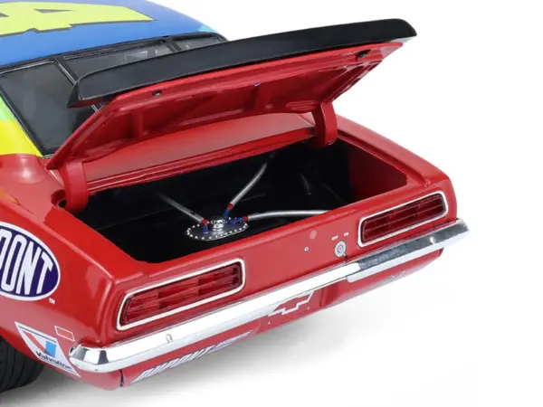 1969 Chevrolet Camaro #24 Jeff Gordon "Hendrick Motorsports First Win Tribute" Blue and Red with Rainbow Stripes 1/18 Diecast Model Car by Highway 61 #5