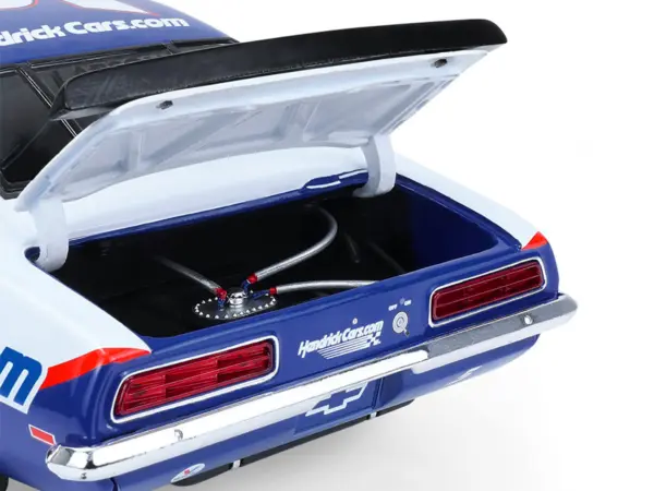 1969 Chevrolet Camaro #5 Kyle Larson "Hendrick Motorsports First Win Tribute" Blue and White with Graphics 1/18 Diecast Model Car by Highway 61 #5