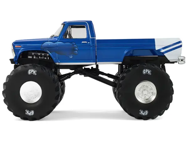 1976 Ford F-250 Monster Truck "Garbage Pail Kids 40th Anniversary - Buck Truck" Blue Metallic with Graphics "Kings of Crunch" Series 1/43 Diecast Model Car by Greenlight #2