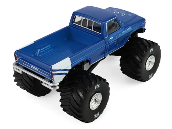 1976 Ford F-250 Monster Truck "Garbage Pail Kids 40th Anniversary - Buck Truck" Blue Metallic with Graphics "Kings of Crunch" Series 1/43 Diecast Model Car by Greenlight #3