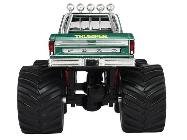 1975 Ford F-250 Monster Truck with 66-Inch Tires "Thumper" Green Metallic "Kings of Crunch" Series 1/43 Diecast Model Car by Greenlight #5