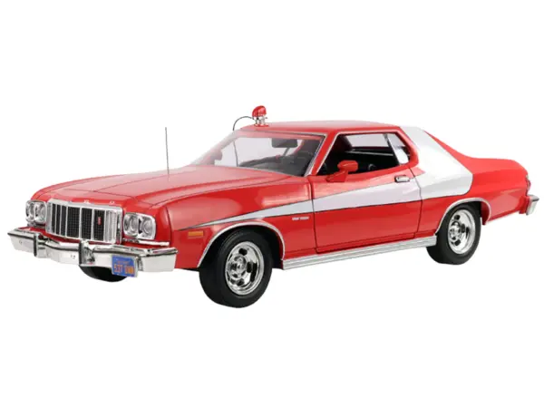 1976 Ford Gran Torino Red with White Graphics "Hollywood Greatest Hits" Series 1/24 Diecast Model Car by Greenlight #2