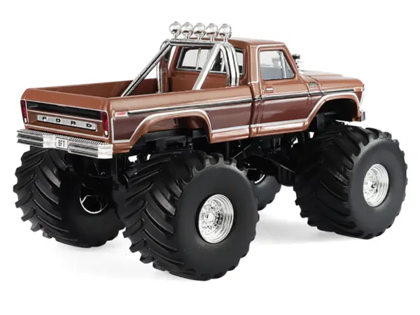 1978 Ford F-350 Monster Truck with 66-Inch Tires "BFT" Brown Two-Tone "Kings of Crunch" Series 1/43 Diecast Model Car by Greenlight #3